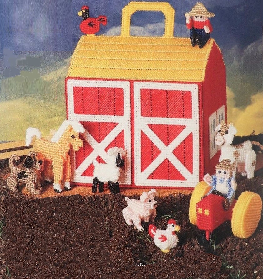 Plastic Toy Barn Etsy