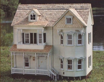 Vintage Woodworking Plans:  3 Separate Dollhouse Builds -- Victorian, Georgian, and Colonial  (1994)