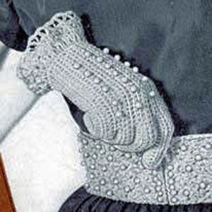 Vintage Crochet Pattern : 1950's Pearl Gloves