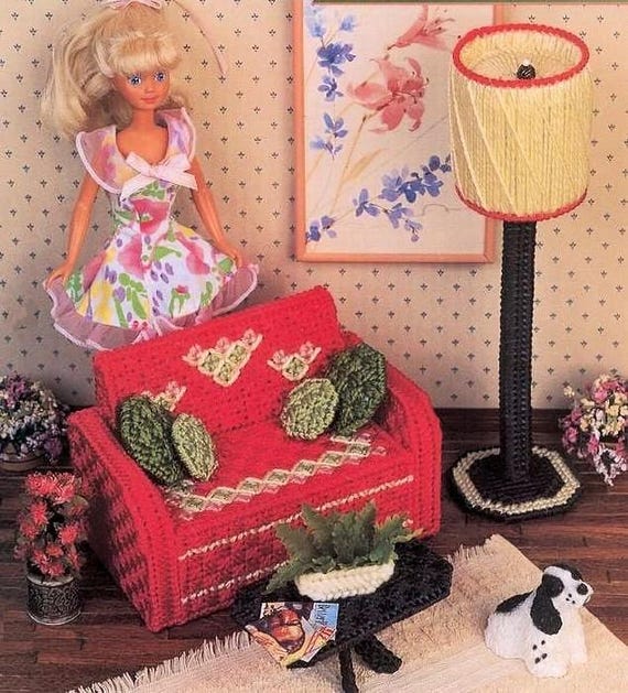 Vintage Plastic Canvas Pattern: Barbie Dream Home Dollhouse