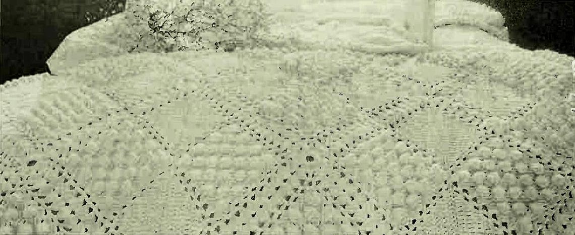 Vintage Crochet Pattern : Heirloom Popcorn Bedspread (1977) - Etsy