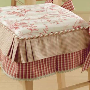 Patron de couture vintage : coussin de chaise superposé sur mesure, décoration d&#39;intérieur