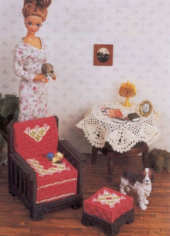Vintage Plastic Canvas Pattern: Barbie Dream Home Dollhouse