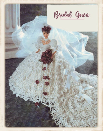 Crocheted Barbie Wedding Dress Patterns Etsy Canada