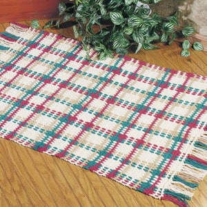 Vintage Crochet Pattern:  Highland Tartan Rug for Christmas