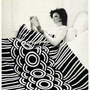 Vintage Crochet Pattern :  Heirloom Geometric Galaxy Afghan (1980)
