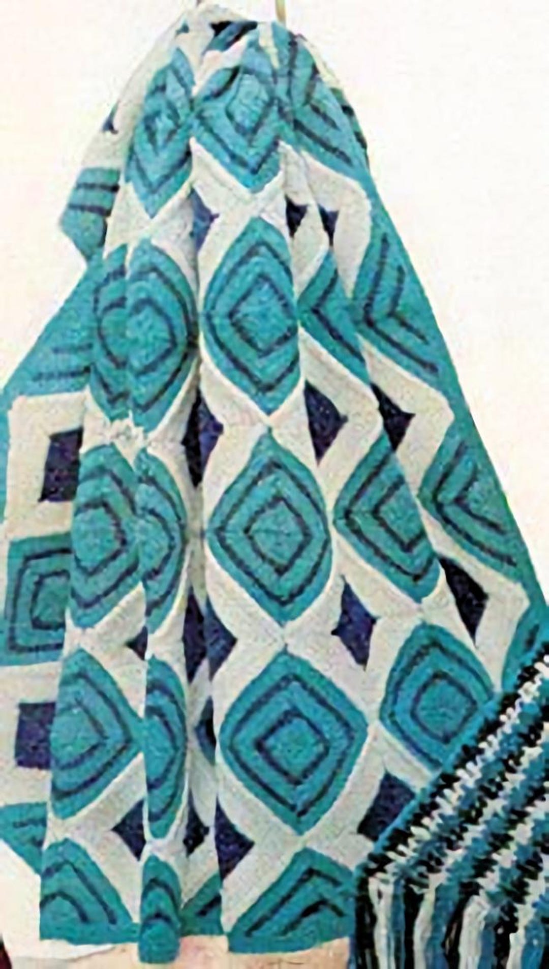 Traditional Dtch Patterns Vintage Knitting Pattern: Geometric Dutch Tile Geometric Afghan - Etsy