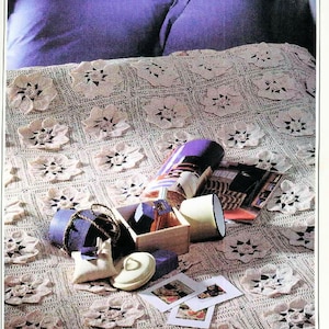 Vintage Crochet Pattern:  Heirloom Lily Pond Irish Crochet Bedspread (1998)