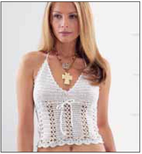Vintage Crochet Pattern Lace Halter Top With Scalloped Edge size XS vintage-crochet-pattern-lace-halter-top-with-scalloped-edge-size-xs