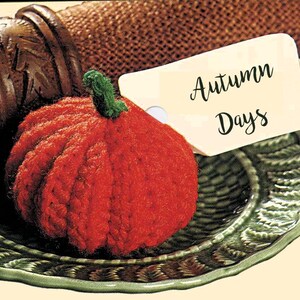 Vintage Crochet Pattern :  Mini Pumpkin Gourd, Autumn / Halloween Decor