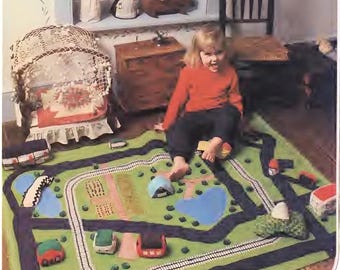 Vintage Sewing and Crochet Pattern:  Needlecraft USA Town Play Mat
