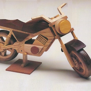 Vintage Woodworking Plans:  Toy Motorcycle