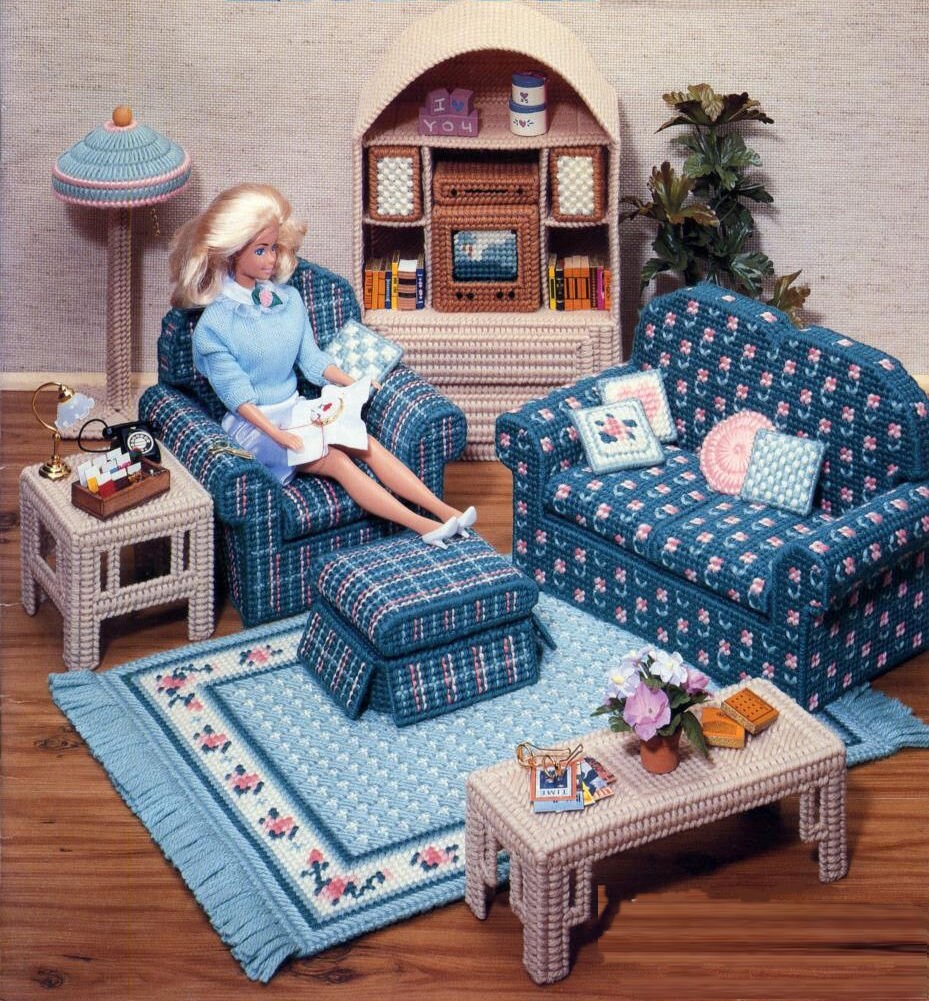 thumbnail image 2 of GLEAVI Miniature Dollhouse Furniture - Plastic Sofa For Dollhouse Decor 2 of 10