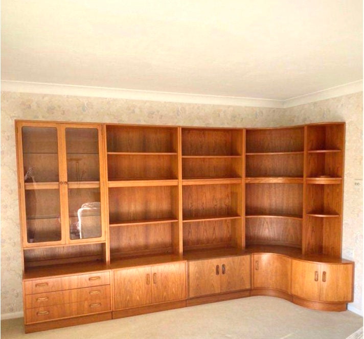 Vintage mid century G Plan E Gomme Fresco teak modular wall unit