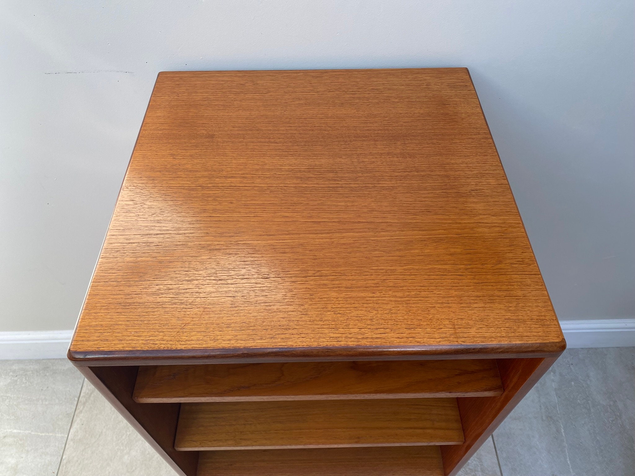 Vintage mid century G Plan Fresco teak record by E Gomme. — My