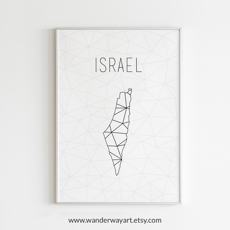 Israel artwork, Israel map, Israel poster, Israel wall artwork, Israel print, Israel reward, Israel printable, Minimalist artwork, Scandinavian wall artwork photograph regarding Printable Map of Israel named Israel artwork, Israel map, Israel poster, Israel wall artwork, Israel print, Israel reward, Israel printable, Minimalist artwork, Scandinavian wall artwork