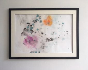 SWAN SONG Abstract Watercolour & Ink Wall Art Painting