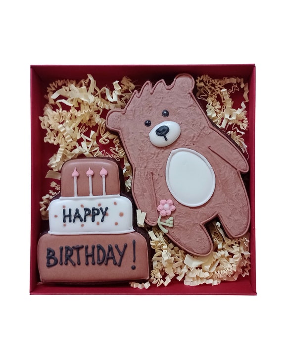 Geburtstag-Keksgeschenkset. Personalisierbar. Geschenkkarton: 15*15 cm