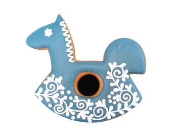 Großes Schaukelpferd aus Lebkuchen, 14 cm, Anhänger