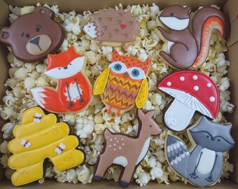 Coleção Floresta. WALDTIERE O grande pacote de embalagem: 12 sacos de mão em cartão de gesso (34x28x7,5 cm)