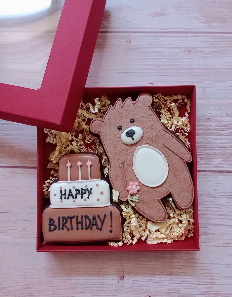 Geburtstag-Keksgeschenkset. Personalisierbar. Geschenkkarton: 15*15 cm bild 3