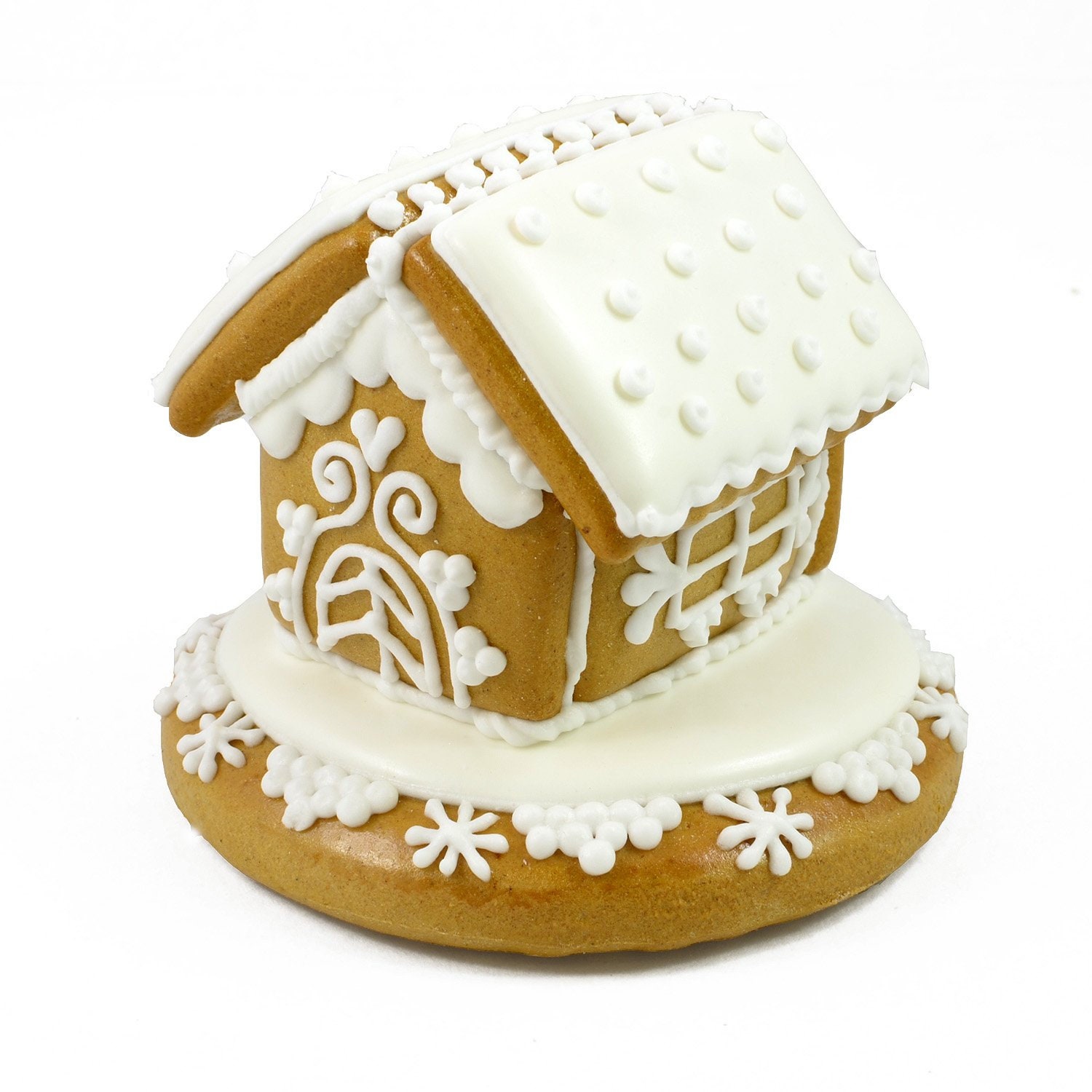 3D Lebkuchenhaus 11*11cm. Handgefertigter Lebkuchenhaus Mit