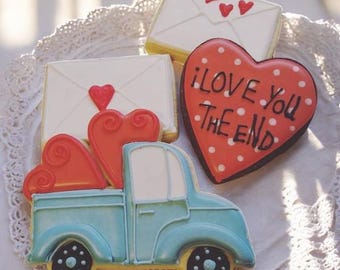Pick-Up Auto Keksgeschenkset (4 Kekse) im Geschenkkarton (22x7cm). Personalisierbar.