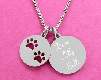 Katze Pfote Halskette Etsy