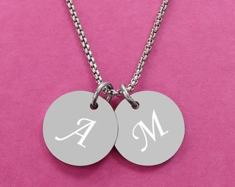 Kette mit Buchstaben Initialen Buchstabenkette silber Halskette mit Gravur Personalisierte Kette Anfangsbuchstaben Geschenke für Frauen