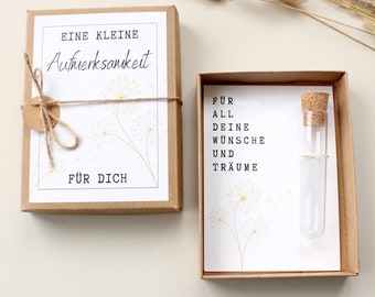 Geldgeschenk Verpackung Geschenkbox mit Karte & Reagenzglas für Geldscheine - Geschenk zum Geburtstag, zur Hochzeit, Rente, Taufe