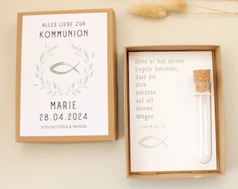 Personalisierte Geldgeschenk Verpackung zur Taufe, Firmung, Kommunion, Konfirmation - Geschenkbox  für Geldscheine Geldschachtel Geldbox