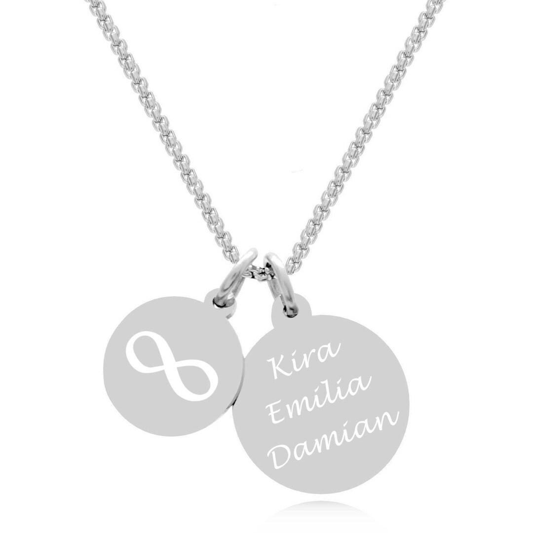Name Chain With Engraving Infinity Personalized Chain With Etsy Australia