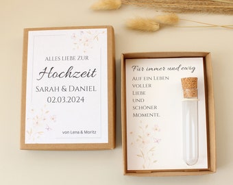 Personalisiertes Hochzeitsgeschenk für Brautpaar – Geldgeschenk Verpackung zur Hochzeit Karte Geschenkbox Geschenkschachtel für Geld