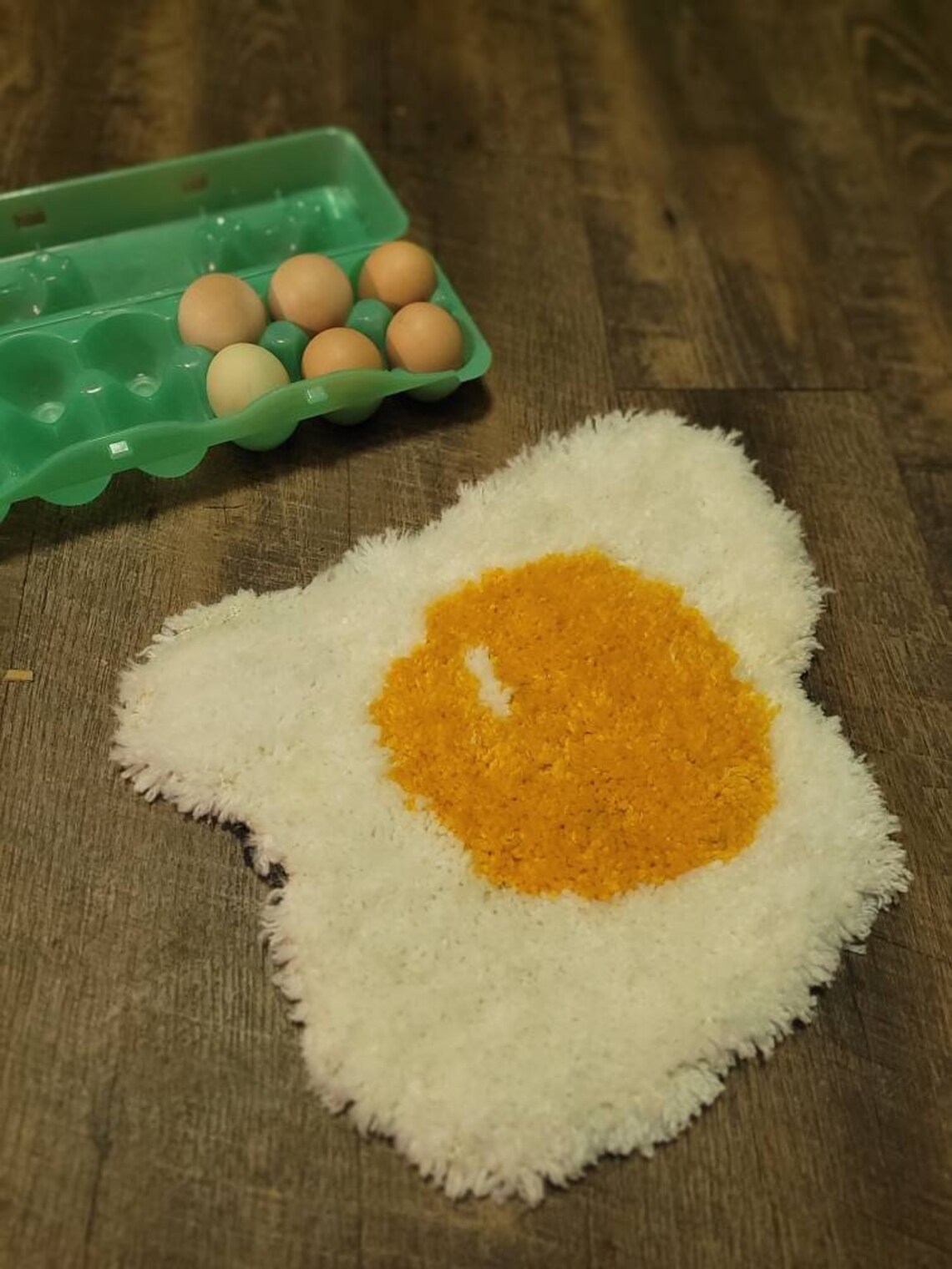 Tufted Fried Egg Rug Etsy