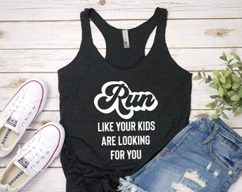 Running for 2 Tank Top Pregnancy Reveal Maternity / Pregnancy Fitness ...