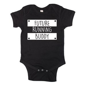 Future Running Buddy Creeper, Running Bodysuit, Marathon creeper, Jogging Creeper Zwart