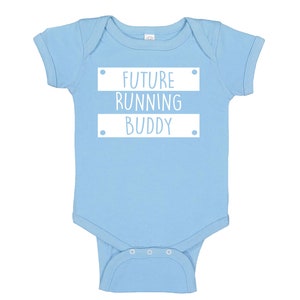 Future Running Buddy Creeper, Running Bodysuit, Marathon creeper, Jogging Creeper Light Blue