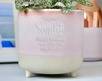 Pink Birthday Plant Pot | Personalised Flower Pot | Birthday Gift Ideas | Pink Gifts | Flower Gifts