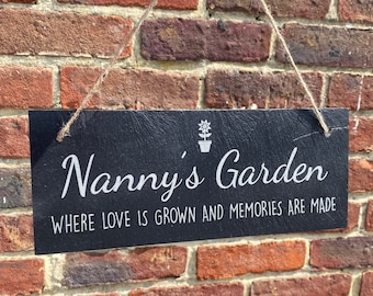 Nanny’s Garden Plaque | Nanny’s Garden Sign |