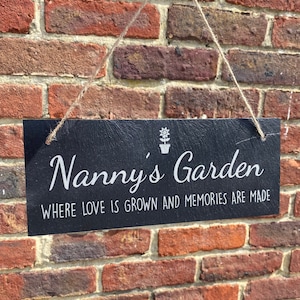 Nanny’s Garden Plaque | Nanny’s Garden Sign |