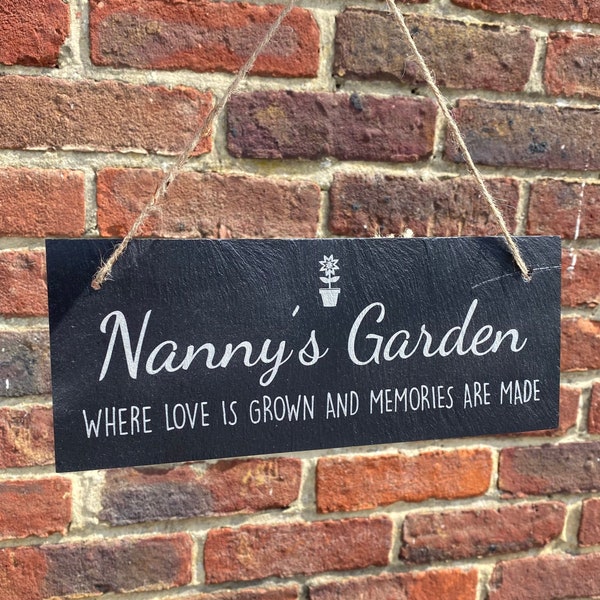 Nanny’s Garden Plaque | Nanny’s Garden Sign |