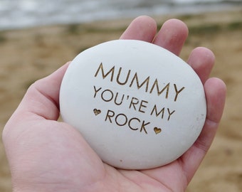 Mummy You&#39;re My Rock Pebble | Mum Pebble | Mummy Gifts | Personalised Gifts For New Mums