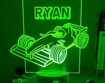 Luz de noche de coche de carreras de Fórmula 1 personalizada.
