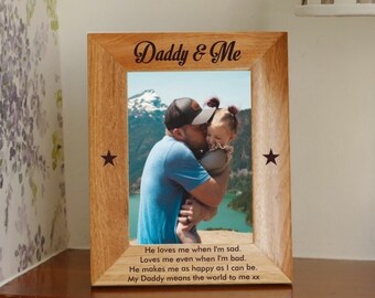 Daddy and Me Photo Frame - Personalised Dad Photo Frames