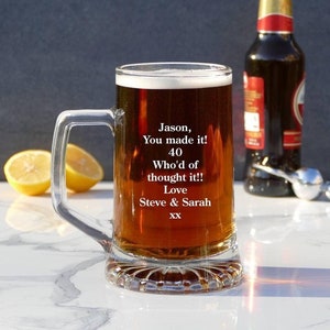 Personalised Beer Tankard - Beer Mug Glass