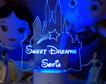 Castle Night Light Personalised With Any Child&#39;s Name
