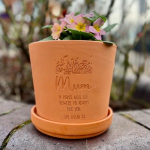 Personalised Mum Flower Pot | Mother's Day Flower Pot | Gifts for Mum | Mum Flower Gifts