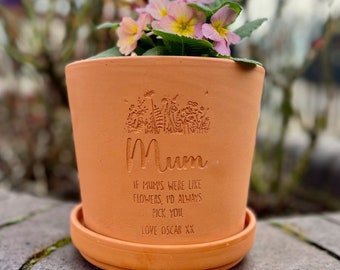 Personalised Mum Flower Pot | Mother's Day Flower Pot | Gifts for Mum | Mum Flower Gifts