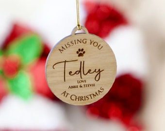 Pet Memorial Christmas Ornament | Pet Memorial Christmas Bauble | Pet Remembrance Gifts