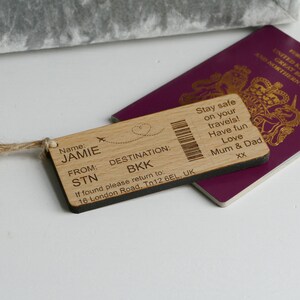 Personalised Boarding Pass Luggage Tag Travelling Gifts Holiday Reveal Ideas Personalised Luggage Tag image 6